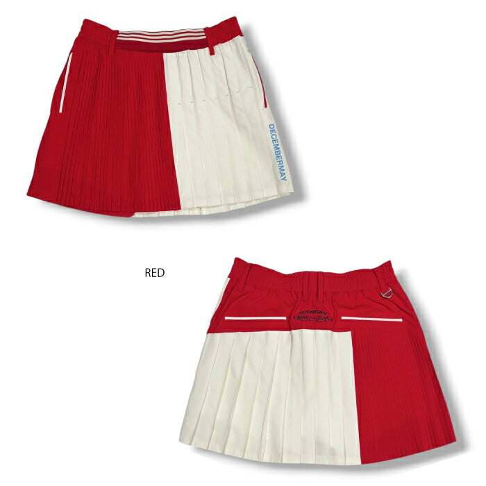 DECEMBERMAY ディセンバーメイ ゴルフウェア レディース Various pleated skirt WOMEN プリーツスカート アシンメトリーなデザイン2-612-2536
