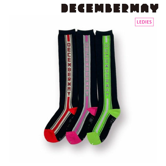 DECEMBERMAY ディセンバーメイ ゴルフ ハイソックス レディース Tape Logo high sox / WOMEN 2-999-4221