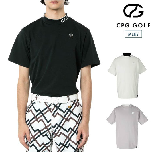 CPG GOLF シーピージーゴルフ モックネック半袖シャツ ゴルフウェア メンズ MENS モックネックSS（ショートスリーブ）2109-24102