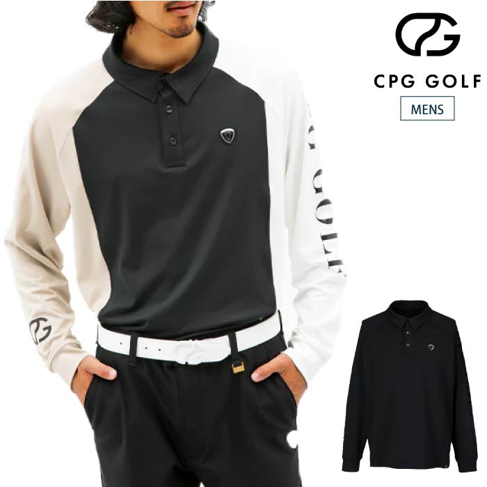 CPG GOLF シーピージーゴルフ メンズ カラーブロックポロLS 長袖 2109-24209