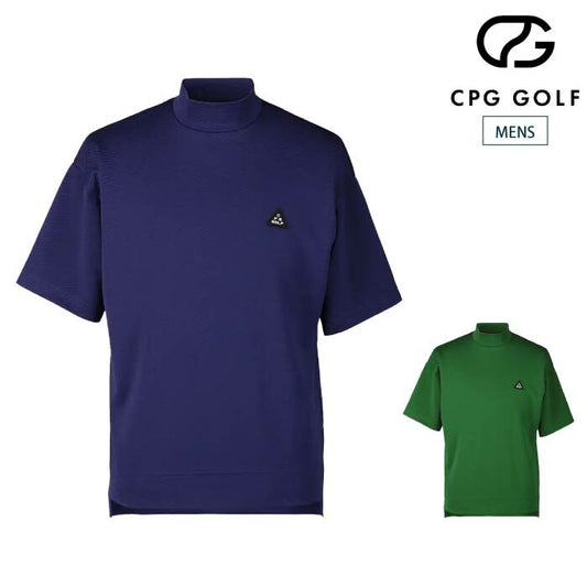 CPG GOLF シーピージーゴルフ ゴルフウェア メンズ 半袖シャツ MOCK NECK SS | MEN 吸水速乾 UPF機能 2209-25121