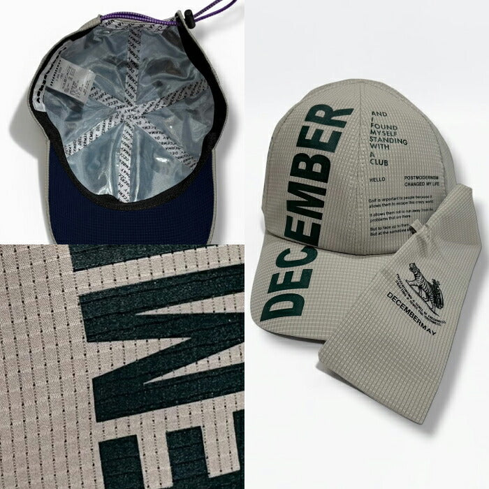 DECEMBERMAY ディセンバーメイ ゴルフ メンズ レディース キャップ Pocketable heat-shielding cap/ UNISEX 撥水 高通気 軽量 サイズ調整可 3-999-5026