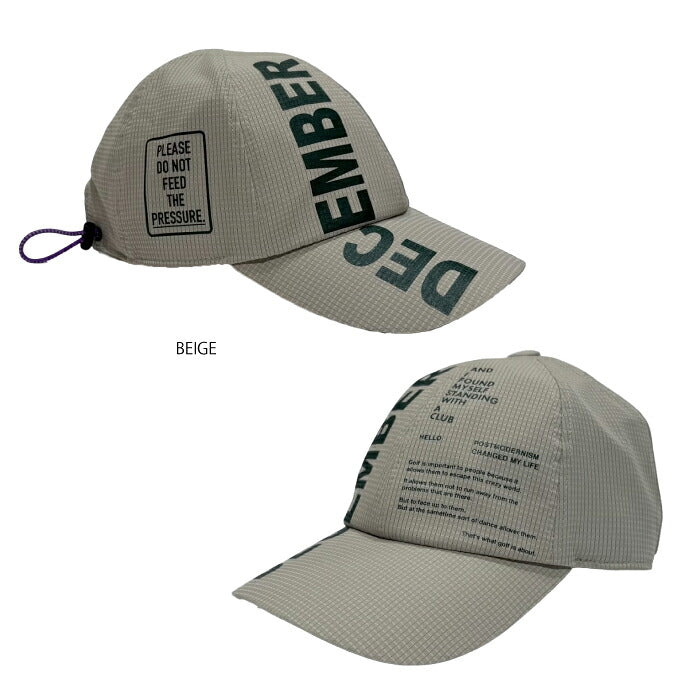 DECEMBERMAY ディセンバーメイ ゴルフ メンズ レディース キャップ Pocketable heat-shielding cap/ UNISEX 撥水 高通気 軽量 サイズ調整可 3-999-5026