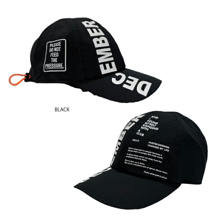 DECEMBERMAY ディセンバーメイ ゴルフ メンズ レディース キャップ Pocketable heat-shielding cap/ UNISEX 撥水 高通気 軽量 サイズ調整可 3-999-5026