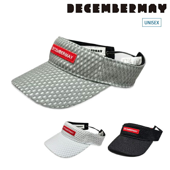 DECEMBERMAY ディセンバーメイ ゴルフウェア メンズ レディース Full mesh rogo Visor UNISEX メッシュバイザー 斬新なデザイン 3-999-5129