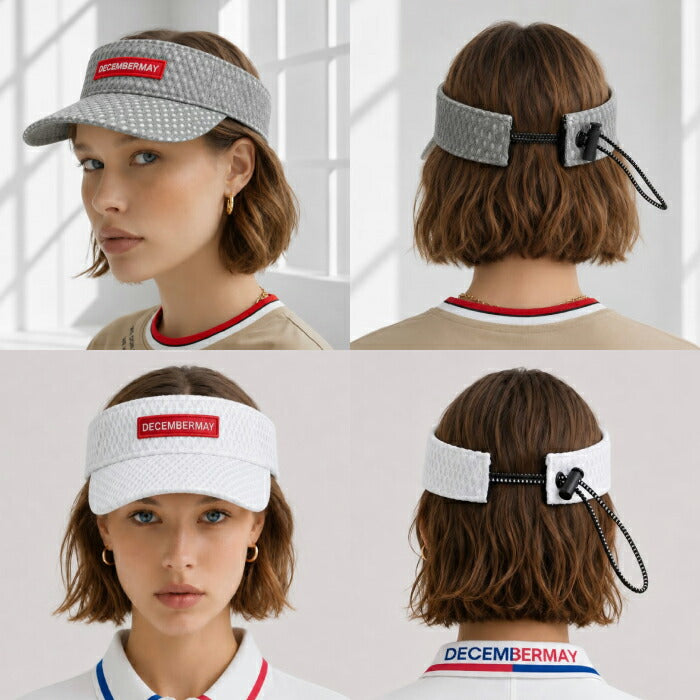 DECEMBERMAY ディセンバーメイ ゴルフウェア メンズ レディース Full mesh rogo Visor UNISEX メッシュバイザー 斬新なデザイン 3-999-5129