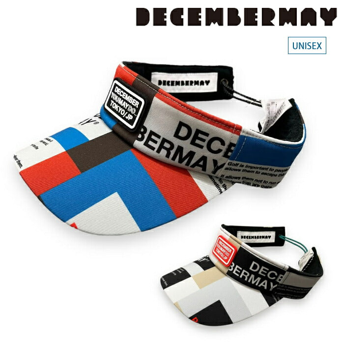 DECEMBERMAY ディセンバーメイ ゴルフ メンズ レディース 帽子 バイザー Tricolor print visor/ UNISEX 速乾 耐久撥水 3-999-5131
