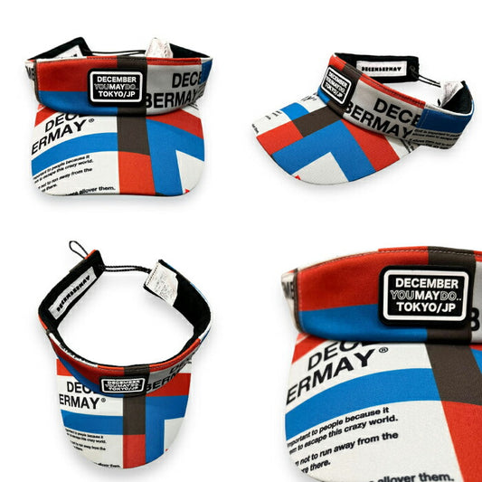 DECEMBERMAY ディセンバーメイ ゴルフ メンズ レディース 帽子 バイザー Tricolor print visor/ UNISEX 速乾 耐久撥水 3-999-5131