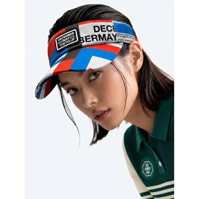 DECEMBERMAY ディセンバーメイ ゴルフ メンズ レディース 帽子 バイザー Tricolor print visor/ UNISEX 速乾 耐久撥水 3-999-5131
