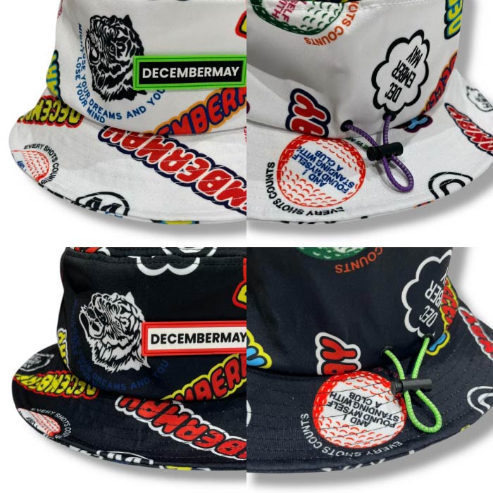 DECEMBERMAY ディセンバーメイ ゴルフ メンズ レディース グラフィカルバケットハット Livelimix print bucket hat/ UNISEX UVカット 汗染み防止 3-999-5319
