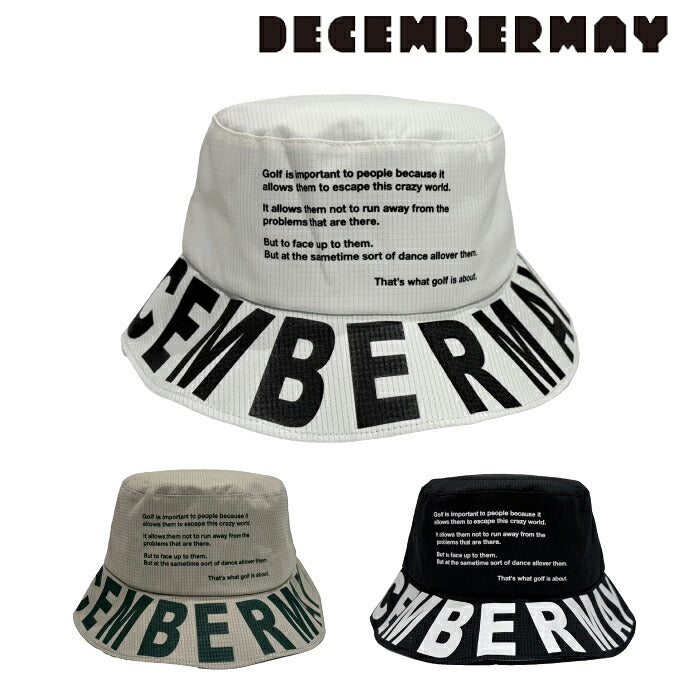 ECEMBERMAY ディセンバーメイ ゴルフ メンズ レディース 帽子 バケットハット Pocketable heat-shielding bucket hat UNISEX 撥水 高通気 軽量 サイズ調整可 3-999-5326