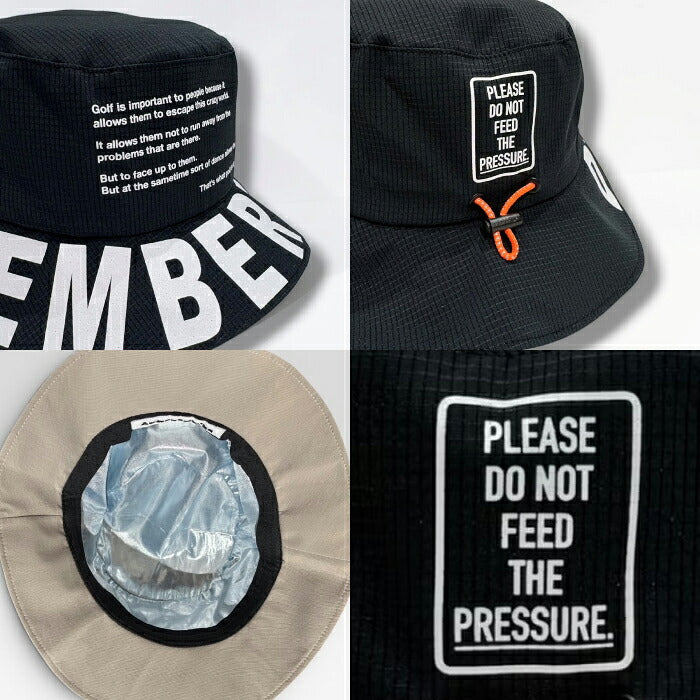 ECEMBERMAY ディセンバーメイ ゴルフ メンズ レディース 帽子 バケットハット Pocketable heat-shielding bucket hat UNISEX 撥水 高通気 軽量 サイズ調整可 3-999-5326