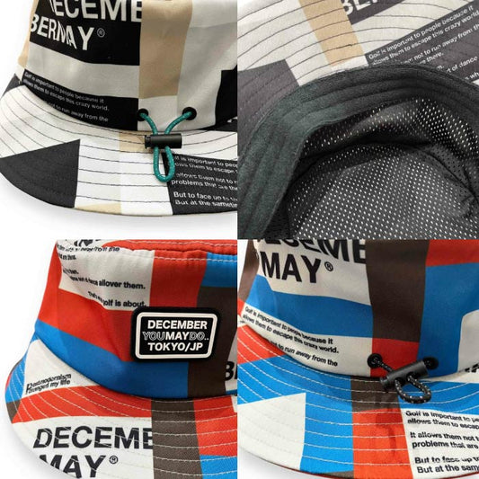 DECEMBERMAY ディセンバーメイ ゴルフ メンズ レディース 帽子 ハット Tricolor print bucket hat / UNISEX 速乾 耐久撥水 3-999-5331