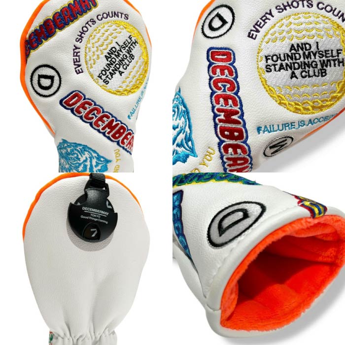 DECEMBERMAY ディセンバーメイ ゴルフ メンズ レディース Embroidery head cover for utility ユーティリティー用 ヘッドカバー 3-999-8013