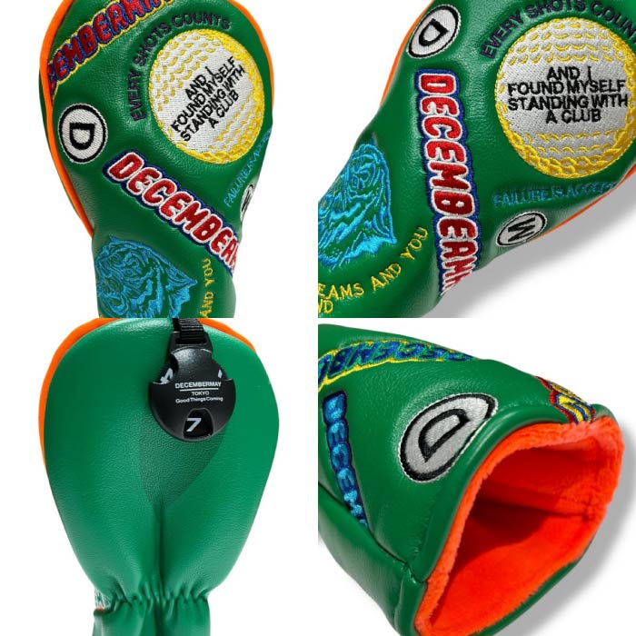 DECEMBERMAY ディセンバーメイ ゴルフ メンズ レディース Embroidery head cover for utility ユーティリティー用 ヘッドカバー 3-999-8013