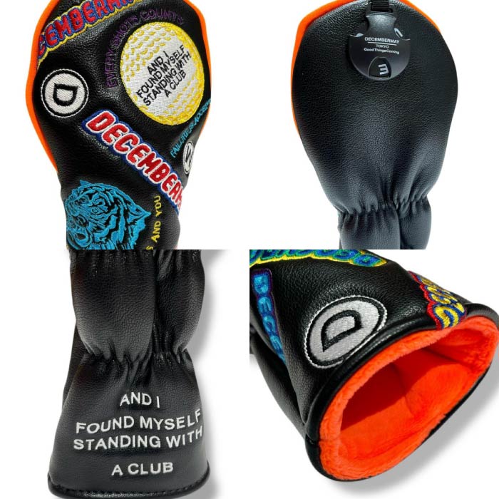 DECEMBERMAY ディセンバーメイ ゴルフ メンズ レディース Embroidery head cover for utility ユーティリティー用 ヘッドカバー 3-999-8013