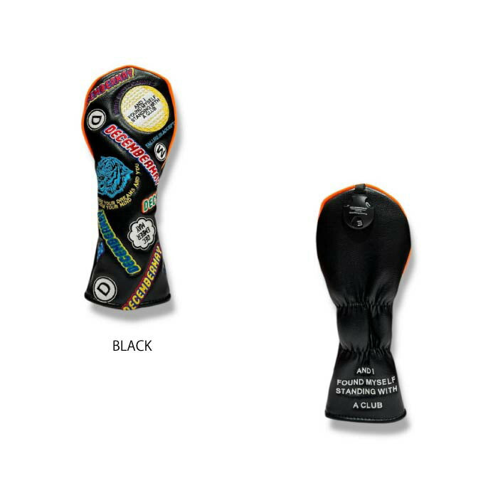 DECEMBERMAY ディセンバーメイ ゴルフ メンズ レディース Embroidery head cover for utility ユーティリティー用 ヘッドカバー 3-999-8013