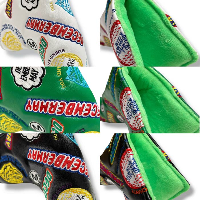 DECEMBERMAY ディセンバーメイ ゴルフ メンズ レディース Embroidery head cover for putter cover パター用 ヘッドカバー 3-999-8014