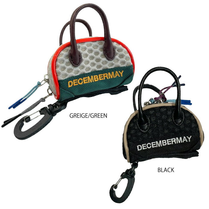 DECEMBERMAY ディセンバーメイ ゴルフ ボールポーチ メンズ レディース Honeycomb Mesh ball pouch / UNISEX 新色 カラフル クッション性 通気性 ダブルラッセル素材 カラナビ付き 3-999-8523