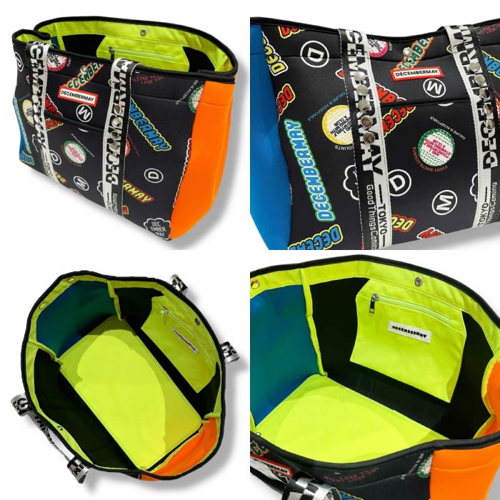 DECEMBERMAY ディセンバーメイ ゴルフ メンズ レディース バッグ Livelimix print 2WAY neoprene big tote bag / UNISEX ビッグトートバッグ 3-999-8527