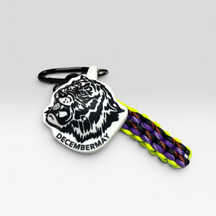 DECEMBERMAY ディセンバーメイ ゴルフ メンズ レディース Lovers Tiger silicon ball holder with tee holder ボールホルダー ティー挿し コード編み カラビナ付