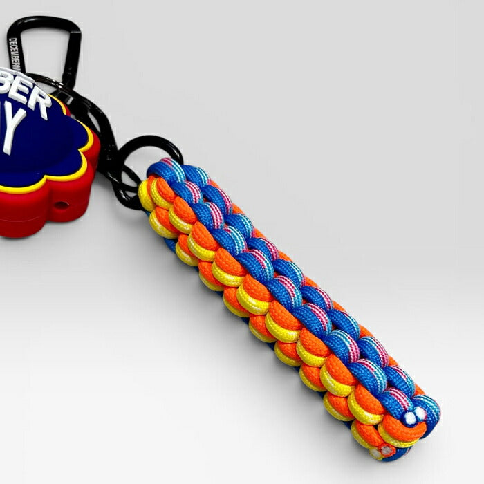 DECEMBERMAY ディセンバーメイ ゴルフ メンズ レディース Flower silicon ball holder with tee holder ボールホルダー ティー挿し コード編み カラビナ付 3-999-9017