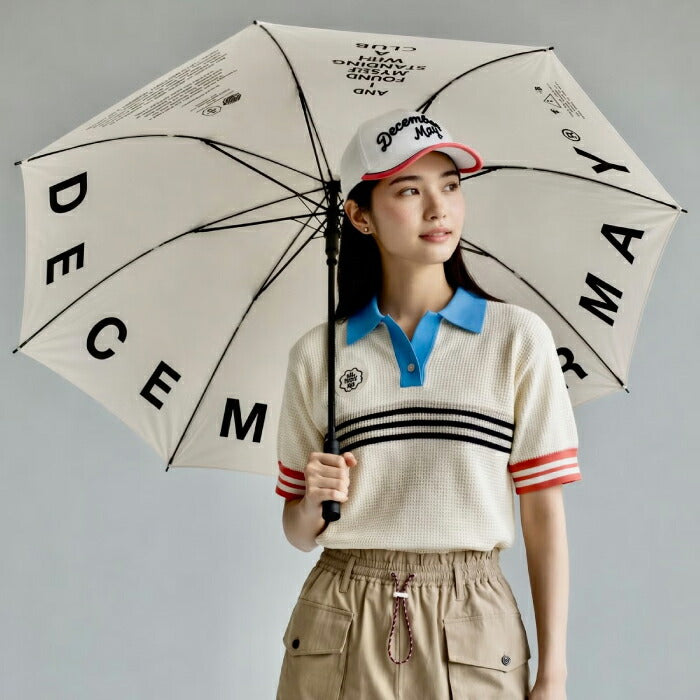 DECEMBERMAY ディセンバーメイ ゴルフ メンズ レディース Wappen print UV umbrella UNISEX 傘 アンブレラ 晴雨兼用 耐久撥水性 UV 3-999-9018