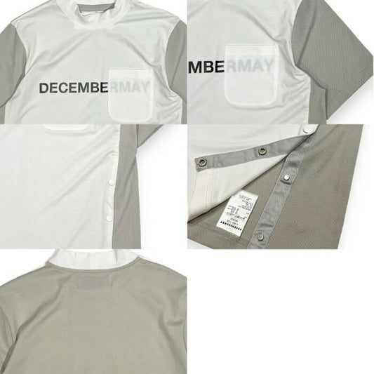 DECEMBERMAY ディセンバーメイ メンズ レディース ユニセックス ゴルフウェア  半袖モックネックTシャツ UNISEX Combination mock Tee / UNISEX 接触冷感 ストレッチ 4-405-1105