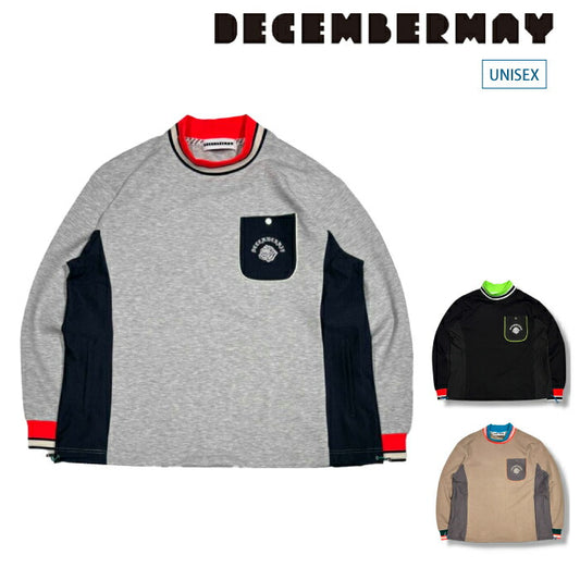 DECEMBERMAY ディセンバーメイ ゴルフウェア メンズ レディース Smooth adjustment hem mockshirt UNISEX モックネック スウェット プルオーバー アノラック ストレッチ性 UVカット 4-512-1117
