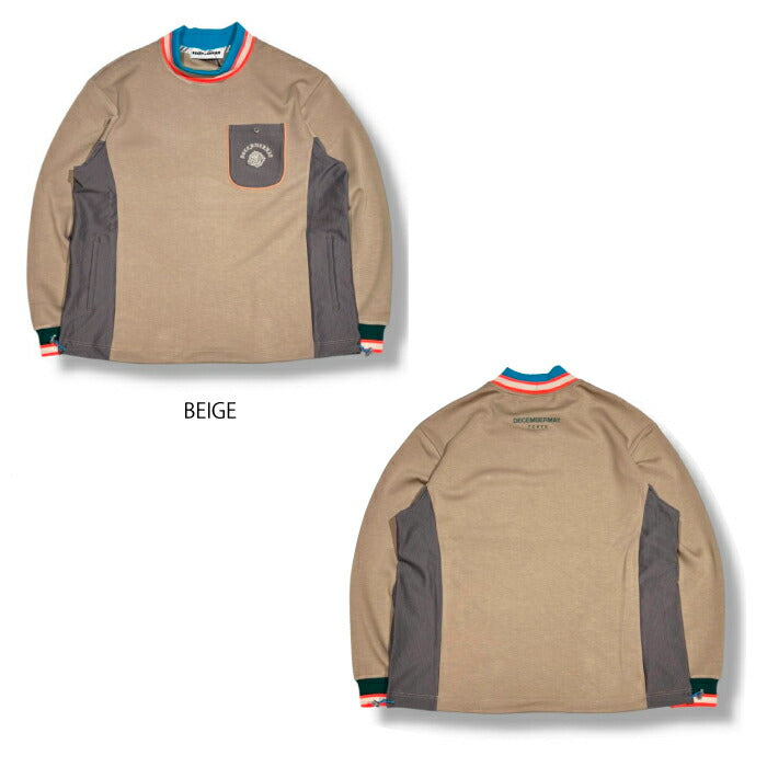 DECEMBERMAY ディセンバーメイ ゴルフウェア メンズ レディース Smooth adjustment hem mockshirt UNISEX モックネック スウェット プルオーバー アノラック ストレッチ性 UVカット 4-512-1117