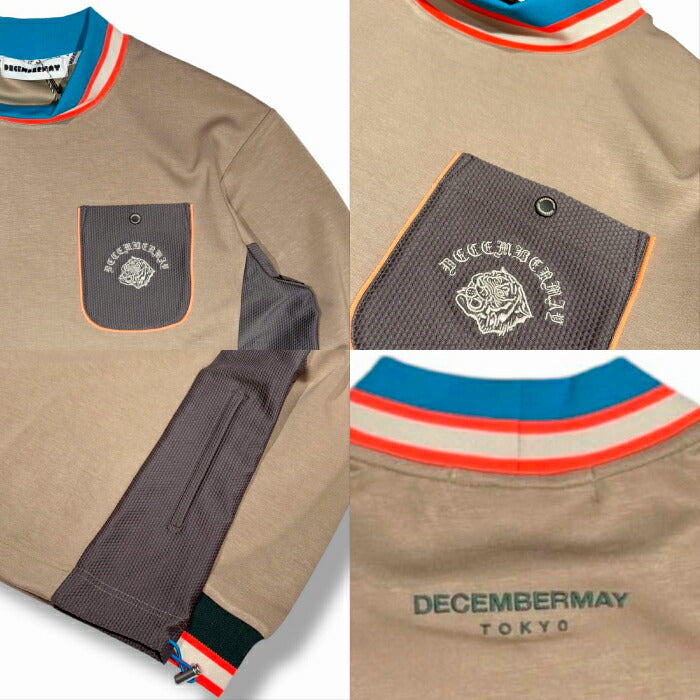 DECEMBERMAY ディセンバーメイ ゴルフウェア メンズ レディース Smooth adjustment hem mockshirt UNISEX モックネック スウェット プルオーバー アノラック ストレッチ性 UVカット 4-512-1117