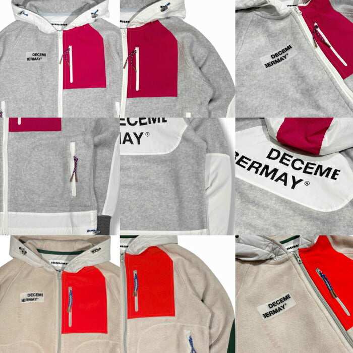 DECEMBERMAY ディセンバーメイ ゴルフウェア メンズ レディース フリース ジップアップパーカー Cozy fleece Jacket/UNISEX フーディー ブルゾン アウター  保温 防風 セットアップ対応 4-512-1207