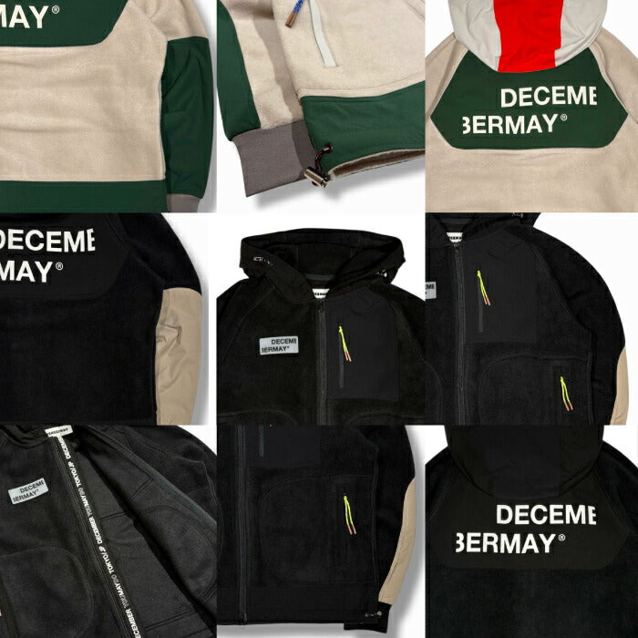 DECEMBERMAY ディセンバーメイ ゴルフウェア メンズ レディース フリース ジップアップパーカー Cozy fleece Jacket/UNISEX フーディー ブルゾン アウター  保温 防風 セットアップ対応 4-512-1207