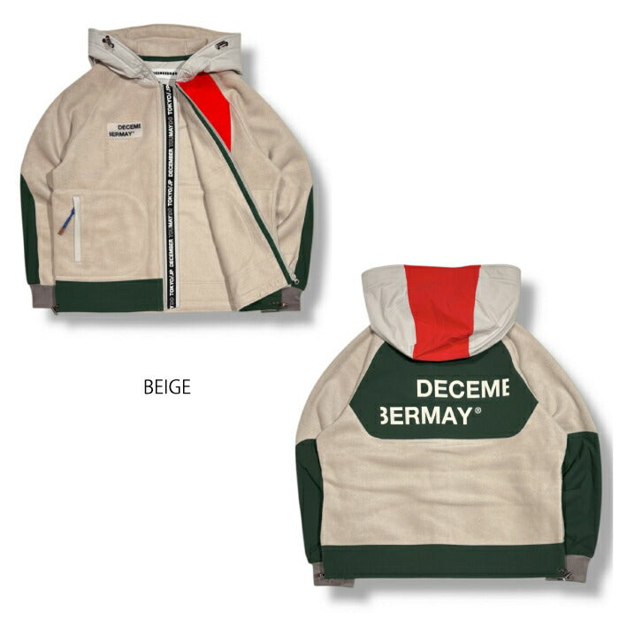 DECEMBERMAY ディセンバーメイ ゴルフウェア メンズ レディース フリース ジップアップパーカー Cozy fleece Jacket/UNISEX フーディー ブルゾン アウター  保温 防風 セットアップ対応 4-512-1207
