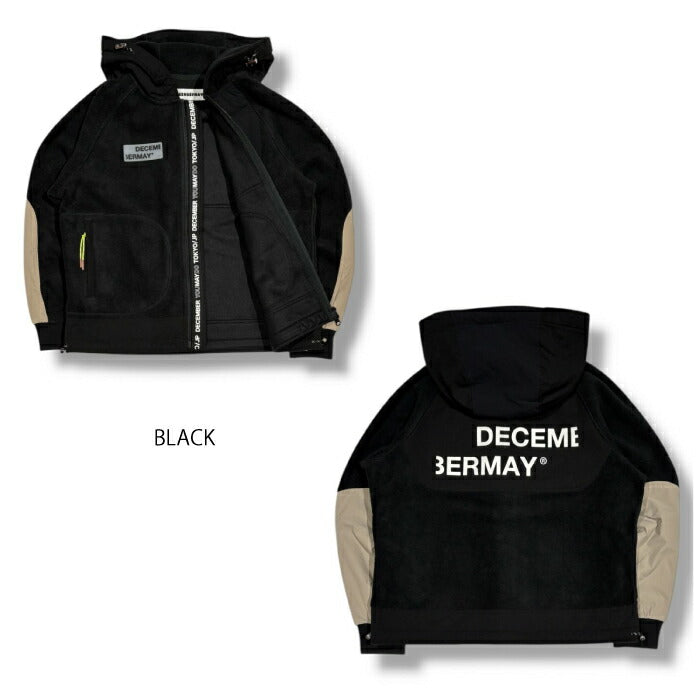 DECEMBERMAY ディセンバーメイ ゴルフウェア メンズ レディース フリース ジップアップパーカー Cozy fleece Jacket/UNISEX フーディー ブルゾン アウター  保温 防風 セットアップ対応 4-512-1207