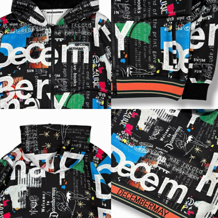 DECEMBERMAY ディセンバーメイ ゴルフウェア メンズ レディース グラフィティ軽量フーディー Graffiti hoodie/UNISEX フーディー ブルゾン アウター 防風 撥水 透湿 保暖性 4-512-1208