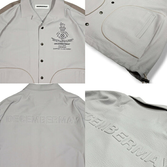DECEMBERMAY ディセンバーメイ ゴルフウェア メンズ レディース Newport seersucker shirt UNISEX 半袖シャツ ストレッチ性 UVカット効果 セットアップ対応 4-605-1529