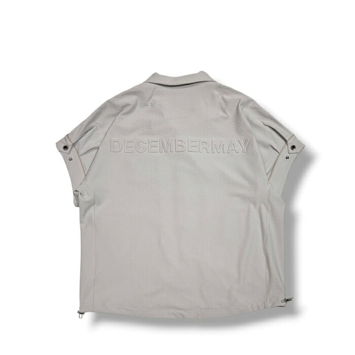 DECEMBERMAY ディセンバーメイ ゴルフウェア メンズ レディース Newport seersucker shirt UNISEX 半袖シャツ ストレッチ性 UVカット効果 セットアップ対応 4-605-1529