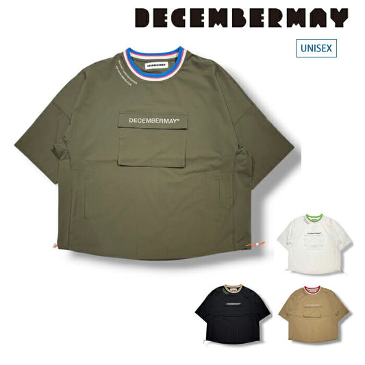 DECEMBERMAY ディセンバーメイ ゴルフウェア メンズ レディース ユニセックス Water repellent short sleeve shirt プルオーバー 半袖シャツ ストレッチ性 撥水素材 防風性 高機能素材 シワになりにくい ソフト ゆったり 4-605-1551