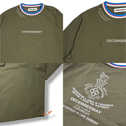 DECEMBERMAY ディセンバーメイ ゴルフウェア メンズ レディース ユニセックス Water repellent short sleeve shirt プルオーバー 半袖シャツ ストレッチ性 撥水素材 防風性 高機能素材 シワになりにくい ソフト ゆったり 4-605-1551