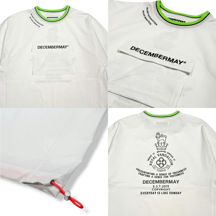 DECEMBERMAY ディセンバーメイ ゴルフウェア メンズ レディース ユニセックス Water repellent short sleeve shirt プルオーバー 半袖シャツ ストレッチ性 撥水素材 防風性 高機能素材 シワになりにくい ソフト ゆったり 4-605-1551