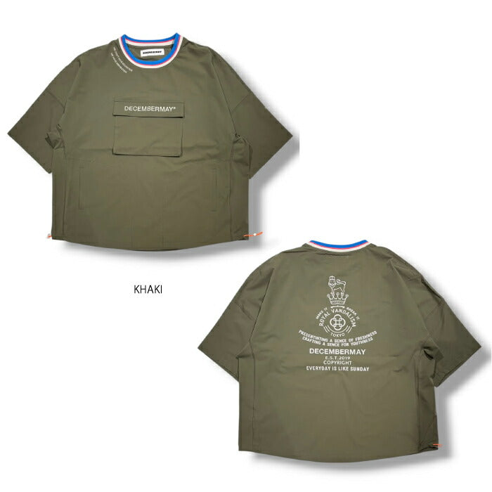 DECEMBERMAY ディセンバーメイ ゴルフウェア メンズ レディース ユニセックス Water repellent short sleeve shirt プルオーバー 半袖シャツ ストレッチ性 撥水素材 防風性 高機能素材 シワになりにくい ソフト ゆったり 4-605-1551