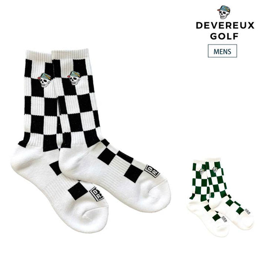 DEVEREUX GOLF デヴァローゴルフ メンズ レギュラーソックス MENS FLAG CHECK REGULAR SOCKS 763472801