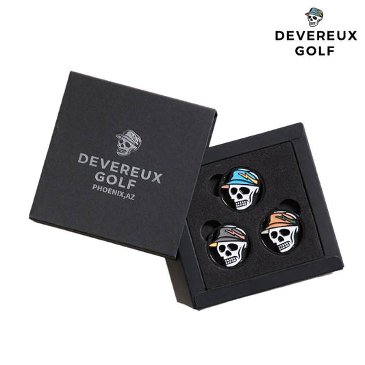 DEVEREUX GOLF デヴァローゴルフ メンズ レディース ボールマーカーセット Skull Caddie Ball marker Set 763472819