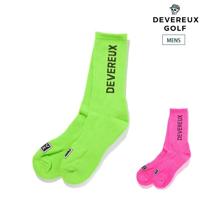 DEVEREUX GOLF デヴァローゴルフ メンズ ロゴネオンカラーソックス MENS Logo Regular Socks 763474837【メール便可】