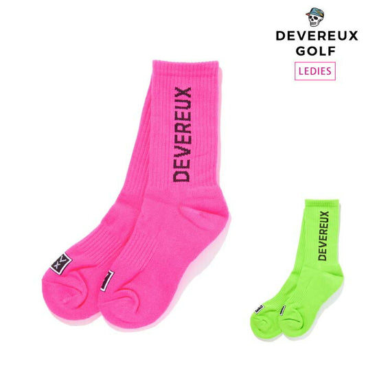 DEVEREUX GOLF デヴァローゴルフ レディース ロゴネオンカラーソックス WOMENS Logo Regular Socks 763474838【メール便可】