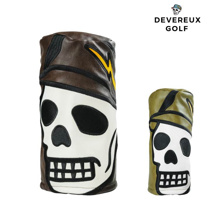 DEVEREUX GOLF デヴァローゴルフ メンズ レディース ドライバーカバー XL Skull Caddie Barrel Head Cover 763532804