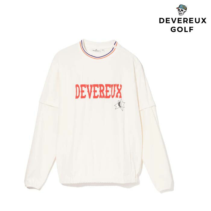 DEVEREUX GOLF デヴァローゴルフ ゴルフウェア メンズ ブルゾン DVRX シグネチャースニードジャック WHITE 撥水性 袖取り外し可能 763572106