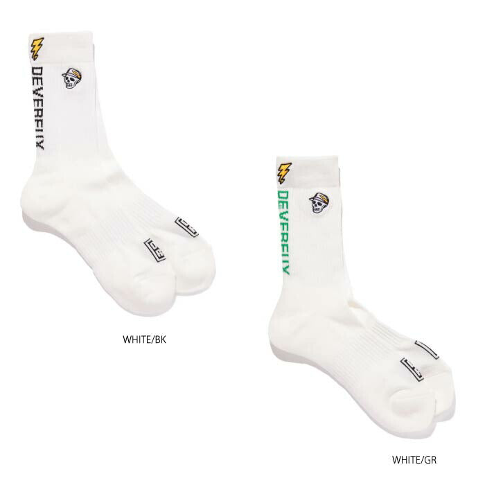 DEVEREUX GOLF デヴァローゴルフ ゴルフウェア メンズ ソックス MENS Back Logo Regular Socks 763572840