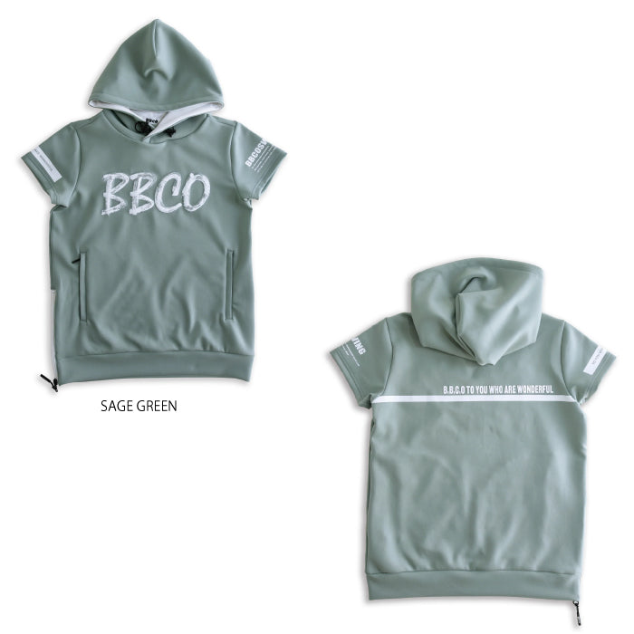 BBCO GOLF ビビコゴルフ レディース ゴルフウェア 半袖パーカー WOMEN’S CARDBOARD KNIT HOODIE (KNITTED FABRIC)  防シワ 軽量感 接触冷感 紫外線防止 A2-2503-11